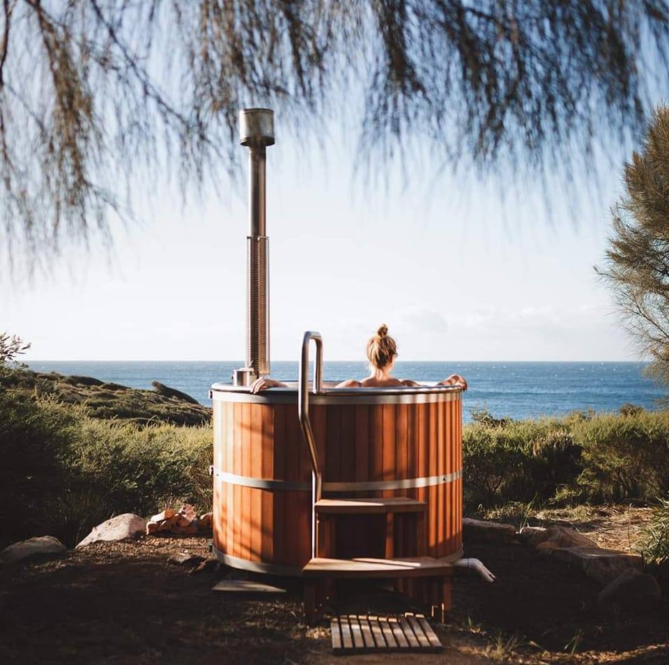 Custom-built luxury hot tub