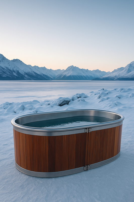 Luxury 2 person ice bath: hot and cold spa tub for wellness & recovery