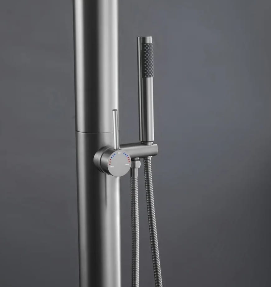Free-Standing Shower - Stainless Steel
