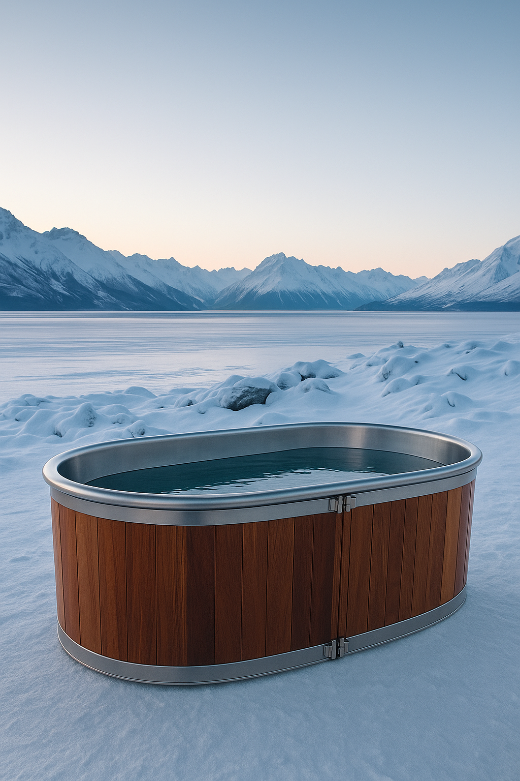 Luxury 2 person ice bath: hot and cold spa tub for wellness & recovery