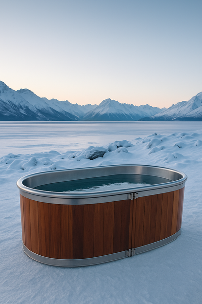 Luxury 2 person ice bath: hot and cold spa tub for wellness & recovery