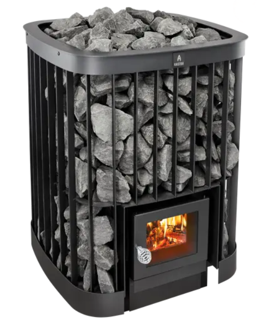 Premium sauna interior featuring the Saga 22 heater for authentic Nordic sauna rituals.